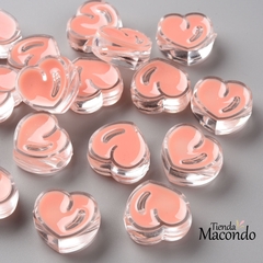 CORAZON ACRILICO PASANTE (1 UNIDAD) Rosa
