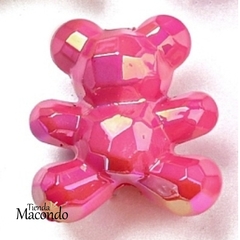 OSITO DIAMANTE ACRILICO PASANTE Fucsia (1 UNIDAD)
