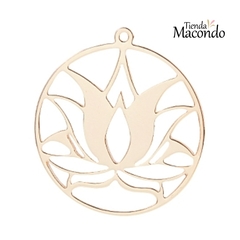 FLOR DE LOTO ENCHAPADA ORO