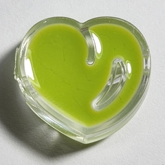 CORAZON ACRILICO PASANTE (1 UNIDAD) Verde