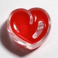 CORAZON ACRILICO PASANTE (1 UNIDAD) Rojo