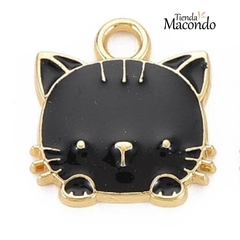 CARITA GATO NEGRO ESMALTADA (1 UNIDAD)