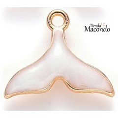 COLA BALLENA ESMALTADA BLANCO (1 UNIDAD)