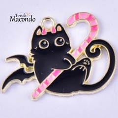 GATITO HALLOWEEN ALITAS ESMALTADO XL (1 UNIDAD)