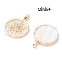 SOL CIRCONIAS NACAR ENCHAPADA - comprar online