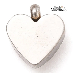 CORAZON ACERO CIRCONIA ROJO - comprar online