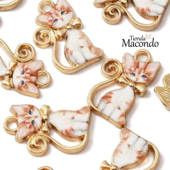 GATITA MOÑO ESMALTADO (1 UNIDAD)