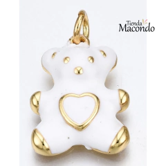 OSITO CHICO ENCHAPADO ESMALTADO BLANCO (1 UNIDAD)