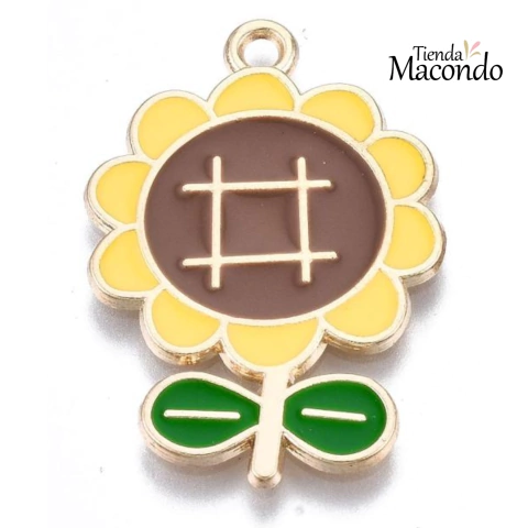 4 GIRASOLES ESMALTADO (4 UNIDADES)