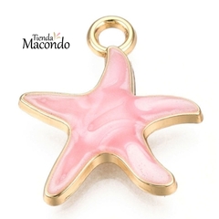 ESTRELLA DE MAR ESMALTADA NACAR ROSA (1 UNIDAD)