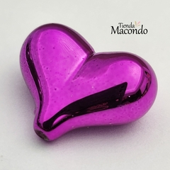 SUPER CORAZON ACRILICO METALIZADO MORADO (1 unidad)