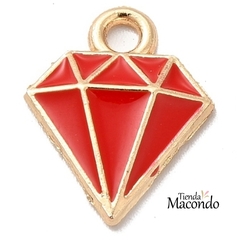 DIAMANTE ESMALTADO ROJO (1 UNIDAD)