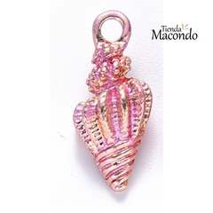 CARACOLA ESMALTADA ROSA (1 UNIDAD)