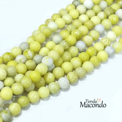 TIRA JASPE NATURAL MOSTAZA 6 mm (1 Tira) - comprar online