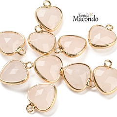 CORAZONCITO PIEDRA CUARZO ROSA 14mm (1 unidad)