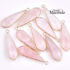 GOTA JADE NATURAL FACETADO ROSA (1 UNIDAD)