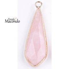 GOTA JADE NATURAL FACETADO ROSA (1 UNIDAD) - comprar online