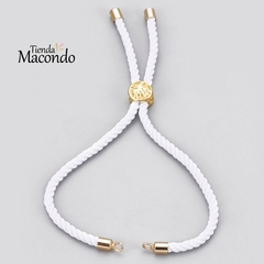 CORDON PARA PULSERA ENCHAPADO Y ALGODON BLANCA