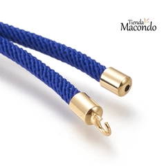 CORDON PARA PULSERA NYLON CON DESLIZANTE Y TERMINALES AZUL - comprar online