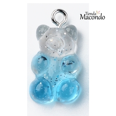 OSOS GUMMY GLITTER AZUL CIELO (1 UNIDAD)