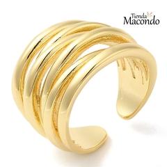 ANILLO MULTILINEAS ENCHAPADO - comprar online