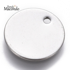 CHAPITA CIRCULO 13 LISO ACERO (10 unidades) - comprar online