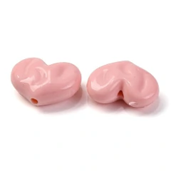 CORAZON CHICLE 24mm ACRILICO ROSA (1 UNIDAD)