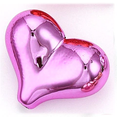 SUPER CORAZON ACRILICO METALIZADO FUCSIA (1 unidad)