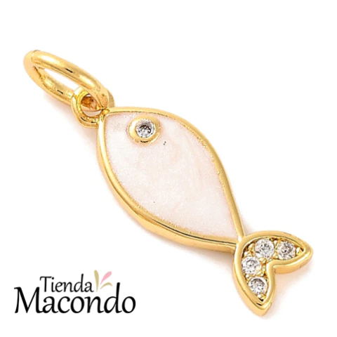 PEZ ENCHAPADO CON ZIRCONIAS NATURAL - comprar online