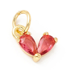 CORAZON ENCHAPADO CIRCONIA FACETADA (Rosa Viejo)