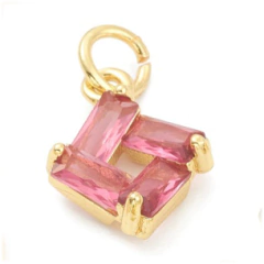 ROMBO ENCHAPADO ZIRCONIA COLOR (Rosa Viejo)