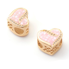 SEPARADOR CORAZON NACAR ENCHAPADO 2 ROSA