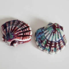 SHELL PORCELANA BURDEOS (1 UNIDAD)
