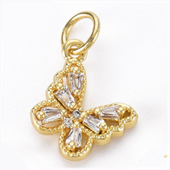 MARIPOSA ZIRCONIO ENCHAPADA TRASLUCIDO - comprar online