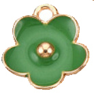 FLOR VERDE ESMALTADA (1 UNIDAD)