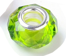 DIJE DONA CRISTAL FACETADA VERDE MANZANA (1 unidad)