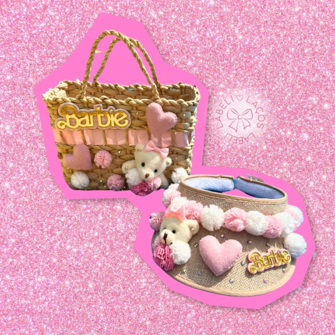 Kit Barbie rosa bebê