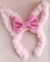 tiara pelinho rosa