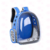 Mochila transparente para transportar mascotas, color azul