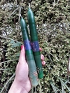 Vela candelabro 23 cm VERDE