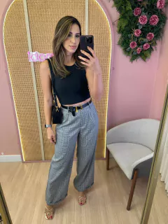 CALÇA PANTALONA XADREZ SOFIA