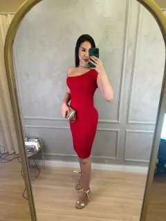 VESTIDO TRICOT MANGA UNICA KITANA