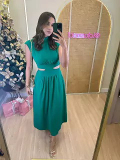 VESTIDO LONGO CORTE LATERAL CAROL