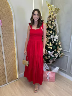 VESTIDO LONGO ALÇA AMARRAÇÃO HADASSAH