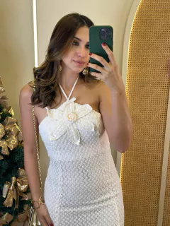 VESTIDO CURTO AMARRAÇÃO FLOR