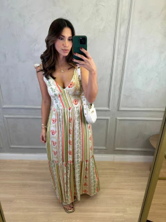 VESTIDO LONGO MANGA KATIA