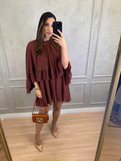 VESTIDO CURTO ALÇA TULE DIANA