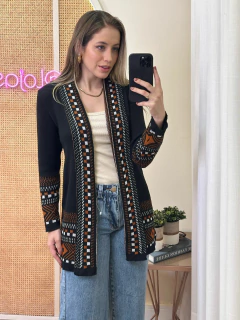 CARDIGÃ TRICOT ESTAMPADO LUANA - comprar online