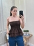 CROPPED BABADO STRAPLESS LUMA na internet