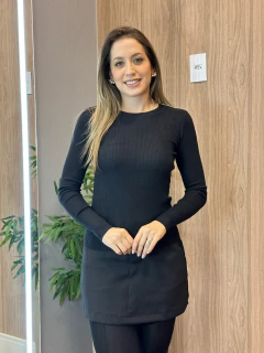 BLUSA MANGA LONGA CANELADA ALEXA - comprar online